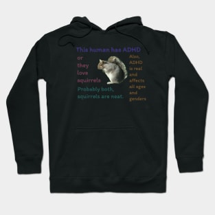 ADHD Squirrel Green Hoodie